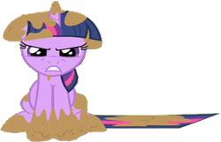 Size: 747x481 | Tagged: safe, edit, edited screencap, imported from derpibooru, screencap, twilight sparkle, pony, feeling pinkie keen, annoyed, background removed, covered in mud, messy mane, messy tail, mud, muddy, muddy hooves, simple background, solo, tail, transparent background, ugh