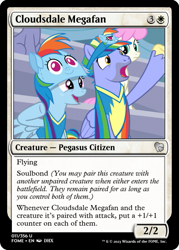 Size: 375x523 | Tagged: safe, edit, imported from derpibooru, bow hothoof, windy whistles, pegasus, parental glideance, ccg, clothes, hat, jersey, magic the gathering, scarf, trading card, trading card edit, visor