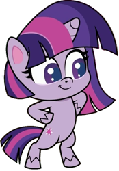 Size: 489x704 | Tagged: safe, artist:pascalmulokozi2, edit, edited screencap, imported from derpibooru, screencap, twilight sparkle, pony, unicorn, my little pony: pony life, pinkie pie: hyper-helper, animation error, background removed, bipedal, female, g4.5, hooves on hips, mare, not a vector, simple background, transparent background, unicorn twilight, wingless