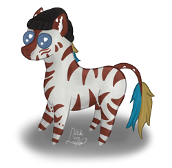 Size: 968x949 | Tagged: safe, alternate version, artist:loopina, imported from derpibooru, oc, oc only, oc:yuzkad grisj, pony, zebra, commission, figurine, ponysona, simple background, solo, transparent background