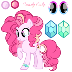 Size: 2048x2048 | Tagged: safe, artist:harmonyvitality-yt, imported from derpibooru, oc, oc only, oc:candy cake, earth pony, pony, earth pony oc, eyelashes, female, mare, offspring, parent:cheese sandwich, parent:pinkie pie, parents:cheesepie, raised hoof, simple background, solo, transparent background