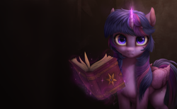 Size: 7800x4800 | Tagged: safe, artist:zetamad, imported from derpibooru, twilight sparkle, alicorn, pony, glowing, glowing horn, horn, magic, magic aura, solo, telekinesis, twilight sparkle (alicorn)