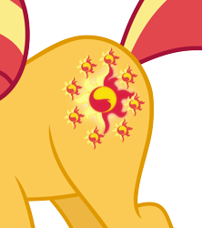 Size: 2372x2677 | Tagged: safe, artist:dupontsimon, imported from derpibooru, sunset shimmer, fanfic:magic show of friendship, equestria girls, booty call, cutie mark, fanfic art, glowing cutie mark, simple background, solo, transparent background, vector