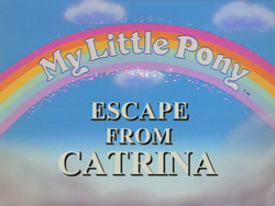 Size: 960x720 | Tagged: safe, imported from derpibooru, screencap, escape from catrina, my little pony 'n friends, g1, logo, my little pony logo, no pony, rainbow, title card