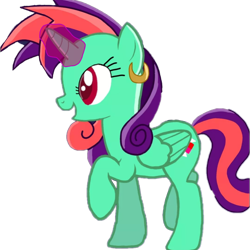 Size: 1536x1536 | Tagged: safe, imported from derpibooru, oc, oc only, oc:skycandy, alicorn, pony, alicorn oc, ear piercing, earring, female, horn, jewelry, piercing, png, simple background, solo, transparent background, wings