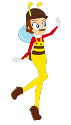 Size: 371x647 | Tagged: safe, artist:selenaede, artist:user15432, imported from derpibooru, bee, human, insect, equestria girls, antenna, antennae, barely eqg related, base used, bee mario, bee wings, clothes, crossover, equestria girls style, equestria girls-ified, gloves, mario, shirt, shoes, simple background, super mario bros., super mario galaxy, transparent background, undershirt, wings