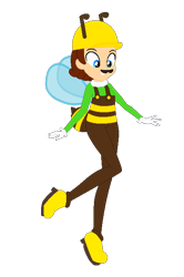 Size: 438x661 | Tagged: safe, artist:selenaede, artist:user15432, imported from derpibooru, bee, human, insect, equestria girls, antenna, antennae, barely eqg related, base used, bee luigi, bee wings, clothes, crossover, equestria girls-ified, gloves, luigi, shirt, shoes, simple background, super mario bros., super mario galaxy, transparent background, undershirt, wings