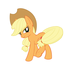 Size: 1750x1750 | Tagged: safe, artist:calmbreezes, imported from derpibooru, applejack, earth pony, pony, female, mare, raised leg, simple background, solo, white background