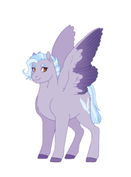 Size: 1169x1584 | Tagged: safe, artist:celeriven, imported from derpibooru, oc, oc only, oc:dove, pegasus, pony, female, mare, offspring, parent:cloudchaser, parent:thunderlane, simple background, solo, white background