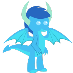 Size: 2387x2385 | Tagged: safe, artist:ponygamer2020, imported from derpibooru, oc, oc only, oc:frosty, oc:frosty the dragon, dragon, pony, absurd resolution, dragon oc, dragoness, female, horn, ice dragon, non-pony oc, pointy ponies, simple background, solo, tail, teenaged dragon, transparent background, vector, wings