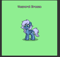 Size: 433x413 | Tagged: safe, imported from derpibooru, oc, oc only, oc:vesperal breeze, pegasus, pony, pony town, female, mare, pegasus oc, pixel art, solo, standing