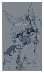 Size: 750x1250 | Tagged: safe, artist:stray prey, imported from derpibooru, oc, oc only, oc:thunder shores, hippogriff, hippogriff oc, key, licking, licking lips, solo, tongue out