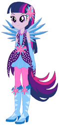 Size: 267x562 | Tagged: safe, artist:selenaede, artist:user15432, imported from derpibooru, twilight sparkle, alicorn, human, equestria girls, legend of everfree, base used, blue wings, boots, clothes, clothes swap, crystal, crystal guardian, crystal wings, gloves, high heel boots, high heels, magical geodes, motorcross, ponied up, shoes, simple background, smiling, super ponied up, twilight sparkle (alicorn), white background, wings