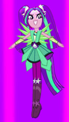 Size: 255x446 | Tagged: safe, artist:ajosterio, imported from derpibooru, aria blaze, human, equestria girls, boots, clothes, clothes swap, cropped, crystal guardian, crystal wings, high heel boots, shoes, solo, wings