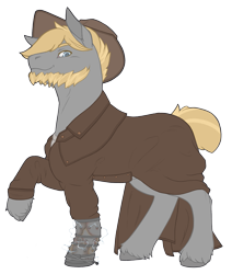 Size: 1335x1575 | Tagged: safe, artist:evvyenvy, imported from derpibooru, oc, oc only, oc:thunder punch, earth pony, pony, fallout equestria, fallout equestria:all things unequal (pathfinder), male, raider king, simple background, solo, stallion, transparent background