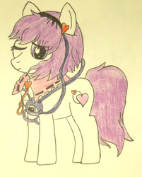 Size: 900x1120 | Tagged: safe, artist:rachieeeeee, imported from derpibooru, pony, female, komeiji satori, mare, ponified, simple background, solo, touhou, traditional art, white background