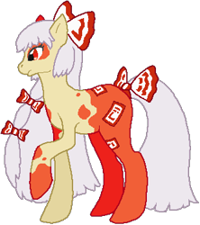 Size: 331x373 | Tagged: safe, artist:thecompleteanimorph, imported from derpibooru, pony, female, fujiwara no mokou, mare, ponified, simple background, solo, touhou, transparent background