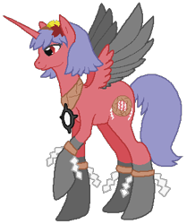 Size: 323x387 | Tagged: safe, artist:thecompleteanimorph, imported from derpibooru, alicorn, pony, female, mare, ponified, simple background, solo, touhou, transparent background, yasaka kanako