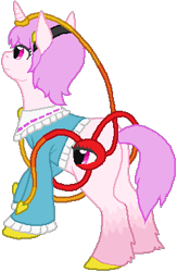 Size: 235x361 | Tagged: safe, artist:thecompleteanimorph, imported from derpibooru, pony, unicorn, butt, female, komeiji satori, mare, plot, ponified, simple background, solo, touhou, transparent background