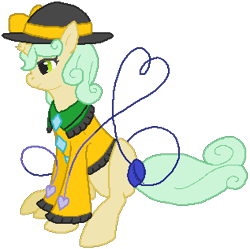 Size: 317x316 | Tagged: safe, artist:thecompleteanimorph, imported from derpibooru, pony, female, hat, komeiji koishi, mare, ponified, simple background, solo, touhou, transparent background