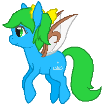 Size: 209x214 | Tagged: safe, artist:thecompleteanimorph, imported from derpibooru, fairy, fairy pony, original species, pony, daiyousei, female, mare, ponified, simple background, solo, touhou, transparent background