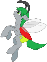 Size: 282x372 | Tagged: safe, artist:thecompleteanimorph, imported from derpibooru, pony, female, insect pony, mare, ponified, simple background, solo, touhou, transparent background, wriggle nightbug