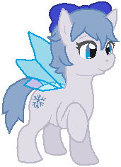 Size: 171x235 | Tagged: safe, artist:thecompleteanimorph, imported from derpibooru, fairy, fairy pony, original species, pony, bow, cirno, female, mare, ponified, simple background, solo, touhou, transparent background