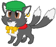 Size: 194x162 | Tagged: safe, artist:thecompleteanimorph, imported from derpibooru, cat, catified, chen (touhou), female, multiple tails, simple background, solo, species swap, tail, touhou, transparent background, two tails