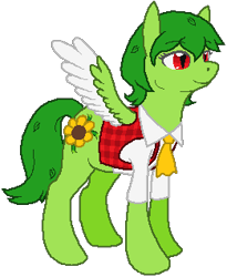 Size: 261x319 | Tagged: safe, artist:thecompleteanimorph, imported from derpibooru, original species, pegasus, plant pony, pony, female, kazami yuuka, mare, plant, ponified, simple background, solo, touhou, transparent background