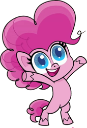 Size: 468x685 | Tagged: safe, artist:pascalmulokozi2, edit, edited screencap, imported from derpibooru, screencap, pinkie pie, earth pony, pony, my little pony: pony life, one click wonder, background removed, belly, bipedal, female, g4.5, mare, missing cutie mark, not a vector, open mouth, simple background, solo, transparent background