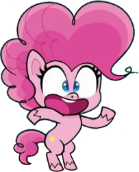 Size: 296x365 | Tagged: safe, artist:pascalmulokozi2, edit, edited screencap, imported from derpibooru, screencap, pinkie pie, earth pony, pony, my little pony: pony life, one click wonder, background removed, bipedal, female, g4.5, mare, not a vector, open mouth, shimmying, simple background, solo, transparent background