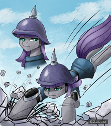 Size: 1500x1700 | Tagged: safe, artist:zachc, imported from derpibooru, maud pie, earth pony, pony, maud pie (episode), female, pickelhaube, solo