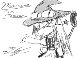 Size: 900x675 | Tagged: safe, artist:plythyxpony, imported from derpibooru, pony, female, hat, kirisame marisa, mare, ponified, touhou, witch, witch hat