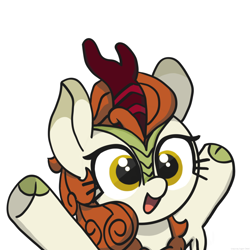 Size: 2048x2048 | Tagged: safe, artist:super-dead, imported from derpibooru, autumn blaze, kirin, awwtumn blaze, bust, cute, female, simple background, solo, white background