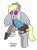 Size: 595x806 | Tagged: safe, artist:bloonacorn, imported from derpibooru, derpy hooves, pegasus, pony, /mlp/ tf2 general, bag, gun, handgun, mailbag, missing texture, pistol, simple background, solo, team fortress 2, transparent background, wingding eyes