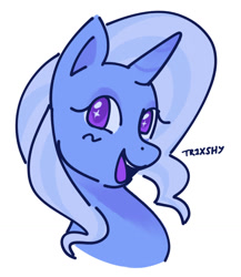 Size: 1118x1287 | Tagged: source needed, useless source url, safe, artist:trixshy, imported from derpibooru, trixie, pony, unicorn, bust, female, mare, simple background, solo, white background