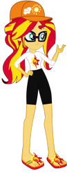 Size: 469x1204 | Tagged: safe, artist:ajosterio, imported from derpibooru, sunset shimmer, human, equestria girls, simple background, solo, transparent background