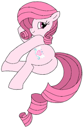 Size: 469x714 | Tagged: safe, artist:noi kincade, imported from derpibooru, oc, oc only, oc:annisa trihapsari, earth pony, pony, annibutt, beautiful, butt, earth pony oc, female, looking at you, looking back, looking back at you, mare, pink body, pink mane, pink tail, plot, sexy, simple background, smiling, smiling at you, solo, sultry pose, tail, transparent background