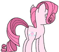 Size: 503x447 | Tagged: safe, artist:noi kincade, imported from derpibooru, oc, oc only, oc:annisa trihapsari, earth pony, pony, annibutt, butt, female, hair, mane, mare, pink body, pink hair, pink mane, pink tail, plot, rear view, simple background, solo, tail, transparent background