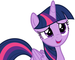 Size: 2781x2250 | Tagged: safe, artist:sketchmcreations, imported from derpibooru, twilight sparkle, alicorn, pony, uprooted, female, head tilt, looking up, mare, open mouth, open smile, simple background, smiling, transparent background, twilight sparkle (alicorn), vector