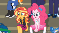 Size: 520x293 | Tagged: safe, imported from derpibooru, screencap, captain planet, golden hazel, pinkie pie, sunset shimmer, trixie, human, equestria girls, equestria girls series, sock it to me, spoiler:choose your own ending (season 2), spoiler:eqg series (season 2), animated