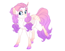 Size: 2900x2300 | Tagged: safe, artist:gigason, imported from derpibooru, oc, oc only, oc:mitten, pony, unicorn, curved horn, female, horn, magical lesbian spawn, mare, offspring, parent:fluttershy, parent:rarity, parents:flarity, simple background, solo, transparent background, watermark
