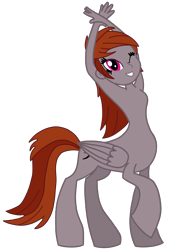 Size: 3500x4800 | Tagged: safe, alternate version, artist:funny jo, imported from derpibooru, oc, oc only, oc:funny jo, centaur, taur, equestria girls, barbie doll anatomy, centaur oc, crossed arms, eyelashes, female, looking at you, one eye closed, open mouth, raised arms, raised hoof, simple background, smiling, solo, transparent background, wings, wink, winking at you