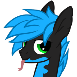 Size: 500x500 | Tagged: safe, artist:the smiling pony, imported from derpibooru, oc, oc only, oc:river, alp-luachra, original species, pony, .svg available, forked tongue, lidded eyes, looking at you, simple background, smiling, solo, svg, tongue out, transparent background, vector