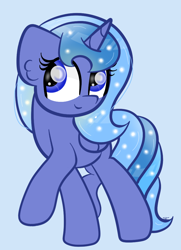 Size: 752x1036 | Tagged: safe, artist:sugarcloud12, imported from derpibooru, princess luna, pony, alternate hairstyle, chibi, solo