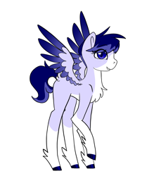 Size: 3500x4000 | Tagged: safe, artist:katyusha, imported from derpibooru, oc, oc only, oc:tailwind, pegasus, blue eyes, blue hair, fluffy, freckles, simple background, solo, white background