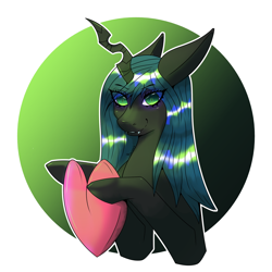 Size: 2480x2480 | Tagged: safe, artist:darmetyt, imported from derpibooru, queen chrysalis, alicorn, changedling, changeling, solo