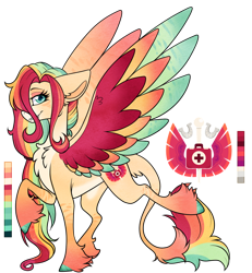 Size: 900x975 | Tagged: safe, artist:velnyx, imported from derpibooru, oc, oc only, oc:mango magic, pegasus, pony, colored wings, female, mare, multicolored wings, simple background, solo, transparent background, unshorn fetlocks, wings