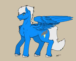 Size: 1355x1080 | Tagged: safe, artist:solex, imported from derpibooru, oc, oc only, oc:jetstream, oc:solex, pegasus, pony, blue, colored, male, pegasus oc, simple background, solo, stallion, wings, yellow eyes