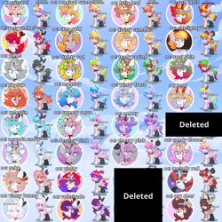 Size: 1920x1920 | Tagged: safe, artist:aritsuni, imported from derpibooru, oc, oc:aritsuni, oc:ary deer, oc:candy flower, oc:celestin, oc:cherry pink, oc:destiny pink, oc:fally leaf, oc:leafy spring, oc:lighty rad, oc:magical sunny, oc:melody red, oc:mysticy, oc:neony, oc:nevada snow, oc:rosy amber, oc:seky, oc:skyfox, oc:soul shin, oc:star gold, oc:sun ignis, oc:sunlighty, oc:sweety aqua, oc:timei, oc:vinny bunny, oc:violty, oc:voltshade, oc:winty frost, oc:zent, alicorn, anthro, deer, fox, pegasus, pony, rabbit, unicorn, pony town, animal, digital art, pixel art